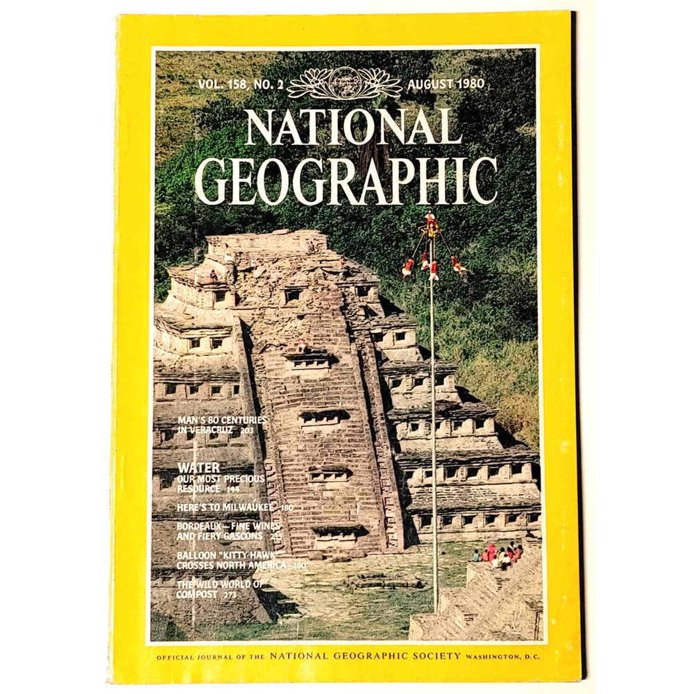 August 1980 National Geographic Magazine Veracruz Water Resource Milwaukee